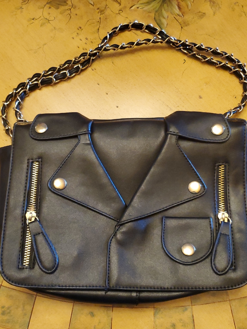 Leather Jacket Handbag.Brand New,Never used.Super Clean, Great For a Biker Girl.